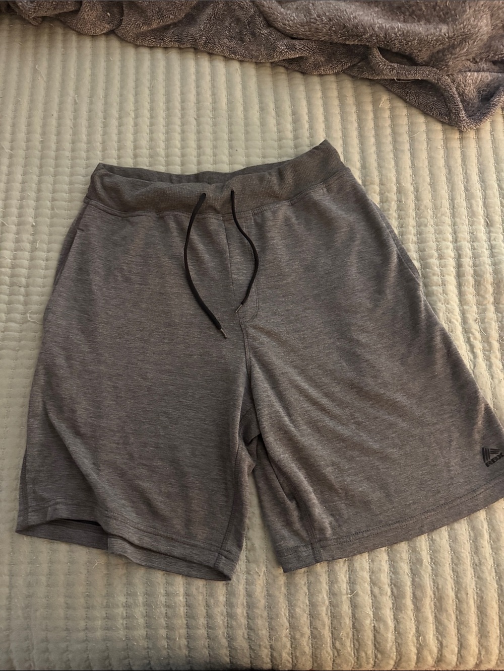 RBX Men's Gray Athletic Drawstring Shorts